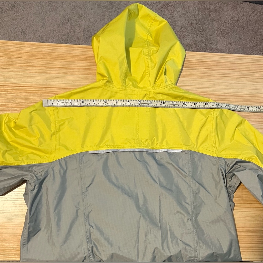 L.L. Bean Youth L Rain Jacket Gray Yellow Waterproof Reflective Outdoor Shell - Picture 11 of 16